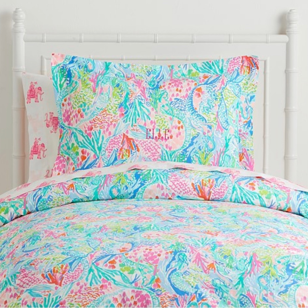 Pottery Barn Kids x Lilly Pulitzer Mermaid Cove Duvet and Sham